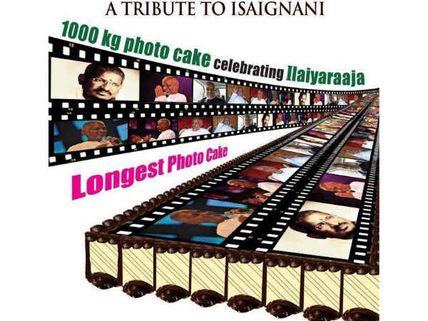 இளையராஜாவை கவுரவிக்க 1000 கிலோ எடையில் 100 மீட்டர் மெகா கேக்!