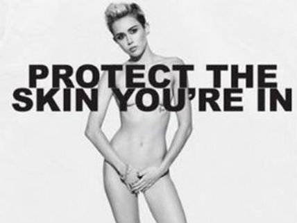 சருமப் புற்றுநோய் விழிப்புணர்வுக்காக.. நிர்வாணமான மைலி சைரஸ்