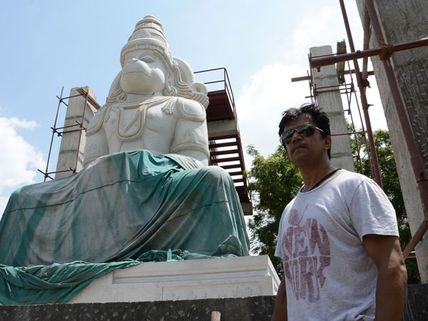 அர்ஜுன் கட்டும் ஆஞ்சநேயர் கோயிலுக்கு விரைவில் குடமுழுக்கு!