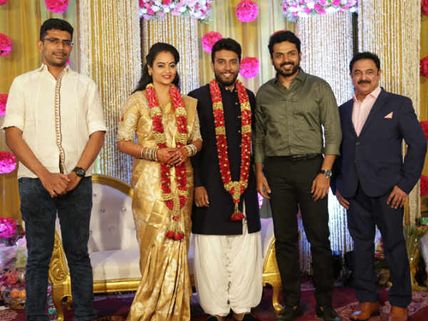 சுஜா வருணி திருமண வரவேற்பு: கார்த்தி வந்தாக, ப்ரோ கணேஷ் வந்தாக, இன்னும்... 