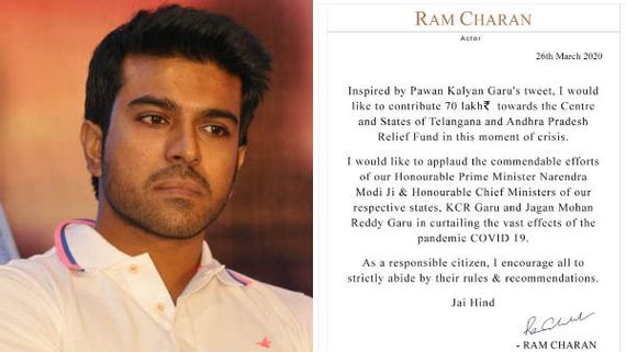 பவன் கல்யாண் போட்ட ட்வீட்.. இன்ஸ்பயர் ஆன ராம் சரண்.. 70 லட்சம் ரூபாய் கொரோனா நிதி கொடுக்க ரெடி!