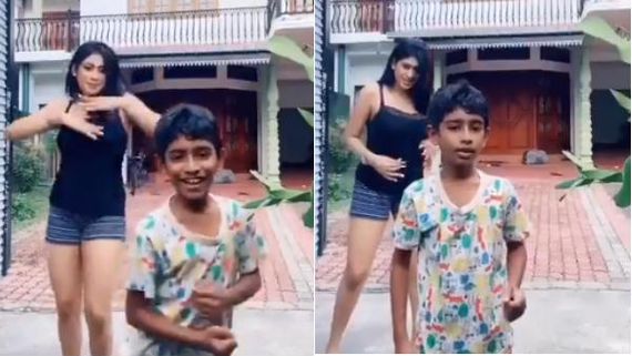அரைகுறை உடையில் மகனுடன் மரண குத்து.. வைரலாகும் சிங்கள நடிகையின் செம்ம ஹாட் வீடியோ! 