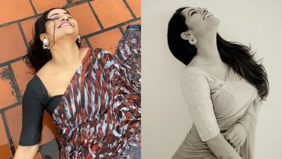 மொட்டை மாடியில் மல்லாக்க.. மழையில் நனைந்தபடி.. சிலிர்க்கும் லிசா! 