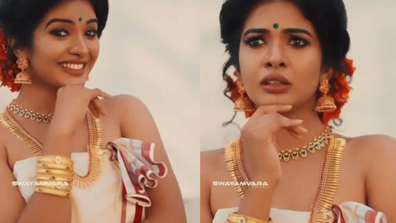 ரம்யா பாண்டியன் மாதிரி.. ஒற்றை வேட்டி கட்டி.. கிறங்கடிக்கும் மோனிஷா 