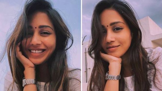 மாடியில நிக்கிற மானுகுட்டி... நிவேதா பெத்துராஜ்  மொட்டை மாடி செல்பியை வர்ணிக்கும் ரசிகர்கள் ! 
