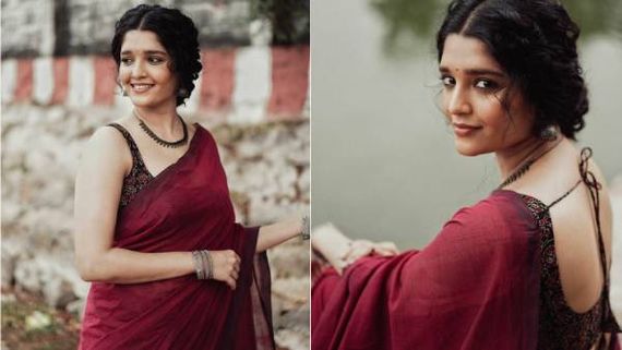 பின்னழகில்  தஞ்சாவூரு முன்னழகில் தாஜ்மஹால்...  சேலையில் மனதை வருடும் ரித்திகா சிங்! 