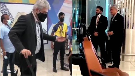 ரஷ்யா ஏர்போர்ட்டில் செம ஸ்மார்ட்டாக நம்ம தல அஜித்... தீயாய் பரவும் வீடியோ 