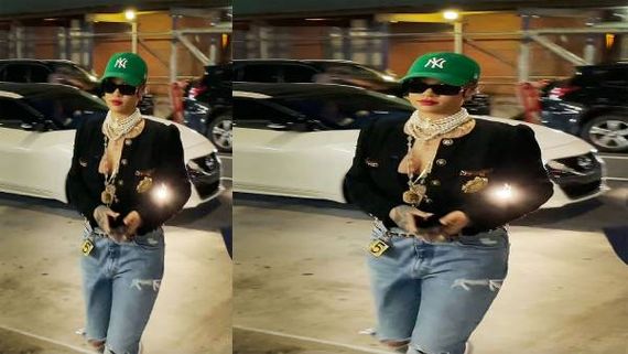 கோடீஸ்வரியா இருந்தா இப்படியா? கழுத்து நிறைய முத்துக்களுடன் ஓப்பன் ஜாக்கெட்டில் கடைக்கு போன ரிஹானா!