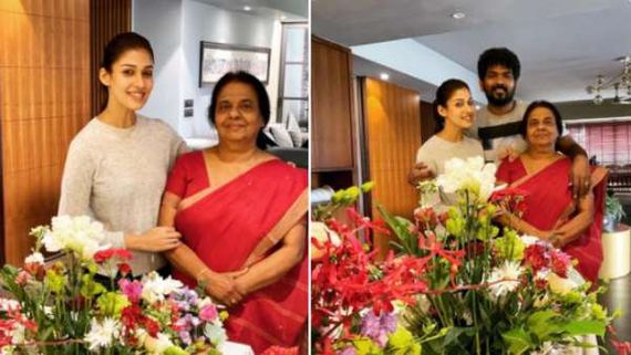 காதலருடன் சேர்ந்து அம்மாவின் பிறந்தநாளை கொண்டாடிய நயன்தாரா... தீயாய் பரவும் போட்டோஸ்! 