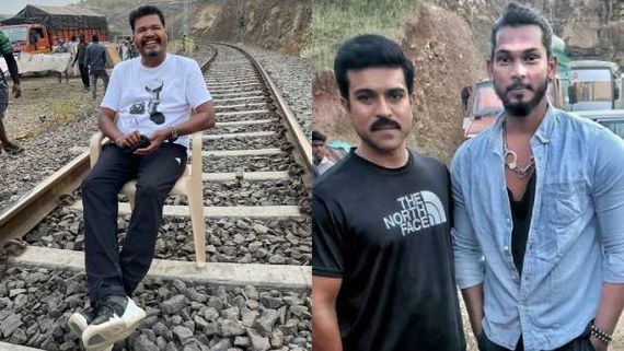 ரயில் டிராக்கில் சேர் போட்டு அமர்ந்த ஷங்கர்.. சூட்டிங் ஸ்பாட்டில் ராம்சரண்.. டிரெண்டாகும் #RC15