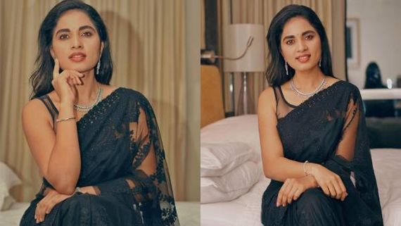  கருப்பு புடவையில் நச்சுன்னு போட்டோ ஷூட் நடத்திய ஸ்ருஷ்டி டாங்கே!