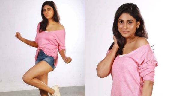 குட்டை டவுசரில் விதவிதமான போஸ்... இந்த நடிகை யாருனு தெரியுதா ?