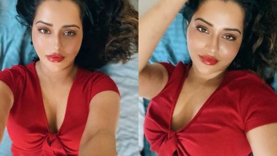 ரைசா வில்சன் எடுத்த ஹாட் செல்ஃபி... ரெட் மற்றும் பெட் காம்பினேஷன் 