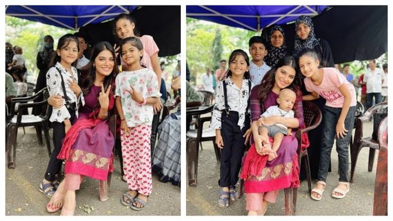 ஆத்மிகாவை சூழ்ந்த குட்டி ரசிகைகள்.. க்யூட் ஃபேன்ஸ்!