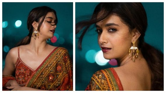 எம்புட்டு இருக்குது ஆச... நளினமான தோற்றத்தில் இலை மறைவாக கவர்ச்சி காட்டிய கீர்த்தி சுரேஷ்!