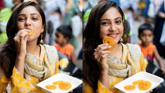 என்னா டேஸ்டுயா.. ரோட்டுக் கடையில் ஜிலேபியை ரசித்து ருசிக்கும் ஸ்ம்ருதி வெங்கட் !