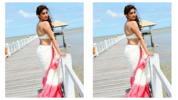  சேலை காற்றில் பறக்க கவர்ச்சி புகைப்படத்தை வெளியிட்ட நடிகை சுரபி!