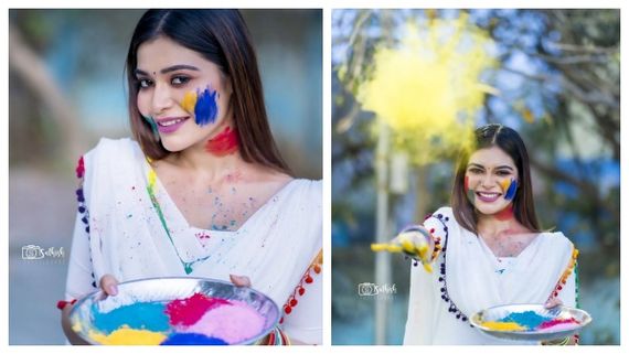 ஐ..ஜாலி.. முகத்தில் கலர் பூசி.. கை ,கால் முளைத்த பட்டாம்பூச்சி போல.. தர்ஷா குப்தா சொன்ன சீக்ரெட் !