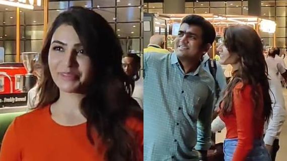 முகத்தில் மலர்ச்சி ரசிகருடன் செல்ஃபி.. விவாகரத்து கவலையிலிருந்து சிங்கப் பெண்ணாக மீண்டு வரும் சமந்தா