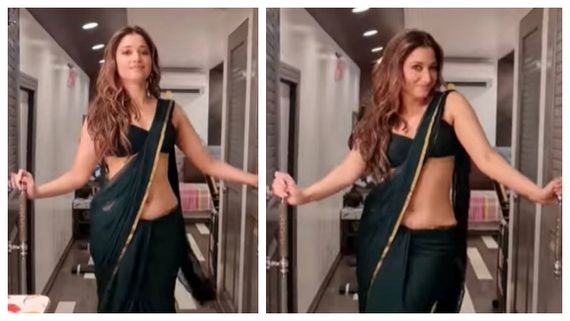 சேலையில் சிக்கென கவர்ச்சி காட்டிய தமன்னா.. கதவை மூடி திறந்ததும் செம ஷாக்.. என்னன்னு பாருங்க!