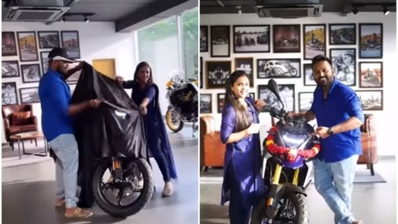 தொலைந்து போன உயர்ரக பைக்.. புது பைக் வாங்கி கணவருக்கு பிறந்தநாள் பரிசாக கொடுத்த கோமாளி! 