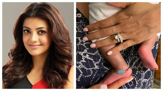 “பூமி தொடாத..குழந்தையின் பாதம்“… காஜல் அகர்வாலின் க்யூட் பேபி போட்டோ!