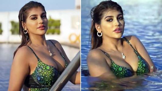 நீச்சல் குளத்தில் பிகினி உடையில் என்னம்மா ஆட்டம் போடுறாரு யாஷிகா.. லைகர் பாட்டு வேற! 