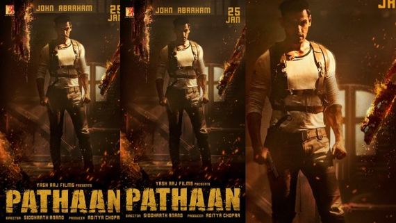 பதான் படத்திலிருந்து மிரட்டலான போஸ்டரை வெளியிட்ட ஷாருக்கான்: இதுதான் ரியல் மாஸ், குஷியான ரசிகர்கள்