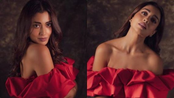 கிரணுக்கு போட்டியாக கவர்ச்சி காட்டும் ஸ்ரேயா..திருமணமாகி 40 வயதைத் தாண்டியும் இன்னும் குறையாத அழகு!