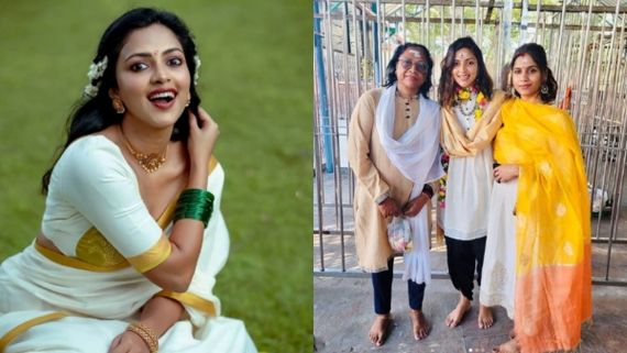 பக்தி பழமாக மாறிய அமலா பால்.. தாயாருடன் பழனி முருகன் கோயிலில் சாமி தரிசனம்!