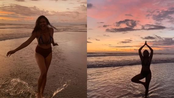 என்ன இப்படி காட்டுறீங்க.. பிகினி உடையில் சூடேற்றும் அமலா பால்.. இதெல்லாம் ரொம்ப ஓவர்தான்!