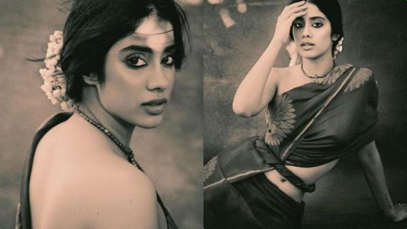 அப்படியே ஸ்ரீதேவியை பார்த்த மாதிரி இருக்கு.. ஜாக்கெட் அணியாமல் ஜான்வி கபூர் வெளியிட்ட பிக்ஸ்! 