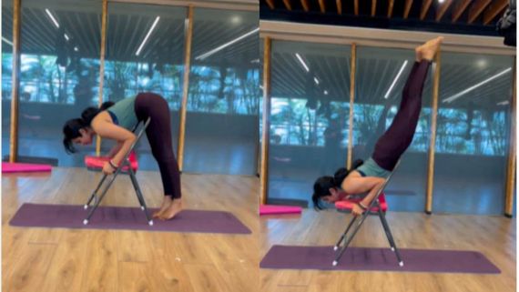 Ramya Pandian: சேர் மேலே ஏறி நின்னு.. காலைத் தூக்கி வித்தைக் காட்டும் ரம்யா பாண்டியன்.. செம வீடியோ! 