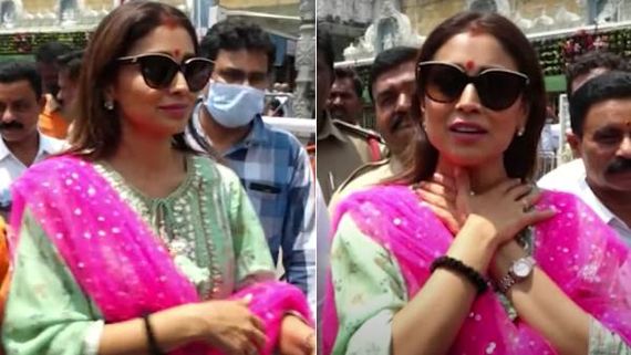 Shreya : திருப்பதி ஏழுமலையான் கோவிலில் நடிகை ஸ்ரேயா சாமி தரிசனம்... கூட்டத்தில் அத்துமீறிய  ரசிகர்!