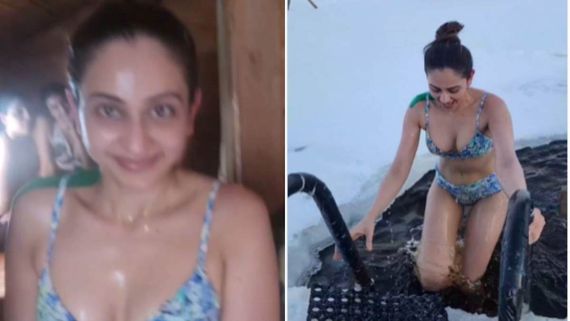Rakul Preet Singh: ஆத்தி.. மைனஸ் 15 டிகிரி.. பிகினி உடையில் ஐஸ் பாத் எடுத்த ரகுல் ப்ரீத் சிங்! 