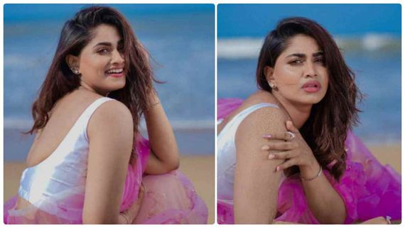 Shivani Narayanan: அடிக்கிற வெயிலுக்கு பீச் மணலில் சேலையில் படுத்து உருளும் ஷிவானி.. செம பிக்ஸ்! 