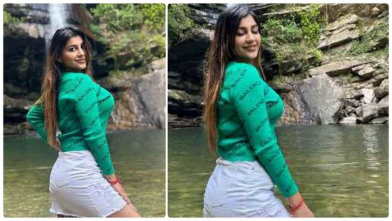 Yashika Anand : நெஞ்சில் ஜில் ஜில்... அருவியில் குளியல் போட்ட யாஷிகா ஆனந்த்!