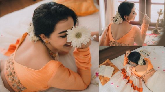 அடகடவுளே இப்படி எல்லாம் கூடவா நடக்கும்.. கட்டிலில் குப்புறப்படுத்து ஓணம் கொண்டாடிய நிக்கி கல்ராணி!