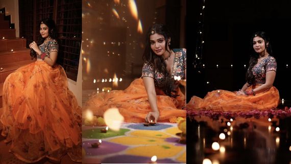 அடேங்கப்பா.. கார்த்திகை தீபமே களைகட்டுதே.. தீபங்களை பேச வைக்கும் தர்ஷா குப்தா.. செம க்ளிக்ஸ்!