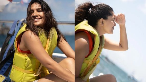 தலைவிரி கோலத்துடன் தண்ணீரில் மிதந்த நடிகை..ஆனந்த கலக்கல் தான் போங்க!