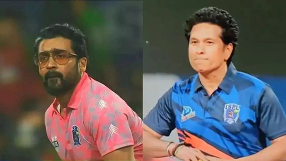 அட இது சூப்பரா இருக்கே.. சச்சின், ரெய்னாவுடன் கிரிக்கெட் விளையாடிய சூர்யா 