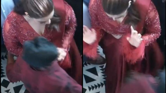 Kajal Agarwal - அந்த இடத்தில் கை வைத்த ரசிகர்.. உச்சக்கட்ட கோபத்தில் காஜல் அகர்வால்.. ட்ரெண்டாகும் வீடியோ 