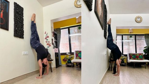 தலைகீழா நின்னு என்ன செய்றார் மாளவிகா..ரசிகர்களை ஆச்சரியப்பட வைத்த வீடியோ!