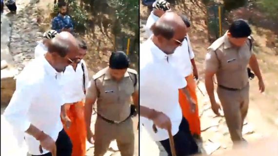 கரடு முரடான மலைப்பாதையில் நடந்த ரஜினிகாந்த்.. பாபாஜி குகையில் தியானம்!