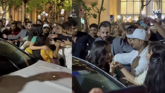 கூட்டத்தில் சிக்கிய பாலிவுட் நடிகை.. கண்ட இடத்தில்  தொட்டு அத்துமீறிய ரசிகர்கள்!