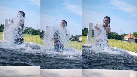 ஆத்தி.. பம்பு செட்டில் ஜாலி குளியல் போட்ட அஞ்சனா ரங்கன்.. செம்ம வீடியோ!