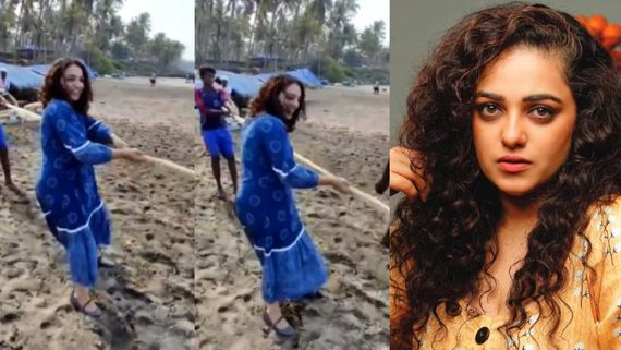  Nithya menon: ஏலேலோ ஐலசா.. மீனவர்களுடன் சேர்ந்து வலையை இழுத்த நித்யா மேனன்!