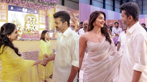 அய்யோ தளபதியை பார்த்துட்டேன்.. மஞ்சள் சுடிதாரில் மமிதா பைஜு செம ஹேப்பி.. பூஜா ஹெக்டே ஜாக்கெட் செம!