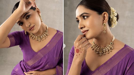 Vani bhojan: கல்யாண ஃபங்ஷன் போறீங்களா? புடவையில் அசத்தலாக இருக்கும் வாணி போஜன்! 