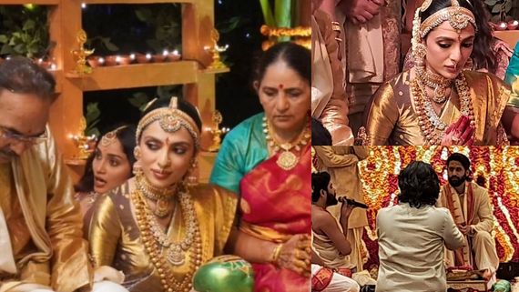 100 சவரன் தேறும் போல.. நாக சைதன்யா - சோபிதா திருமணம் நிறைவு.. மணப்பெண்ணை பார்த்து மலைத்த ரசிகர்கள்!